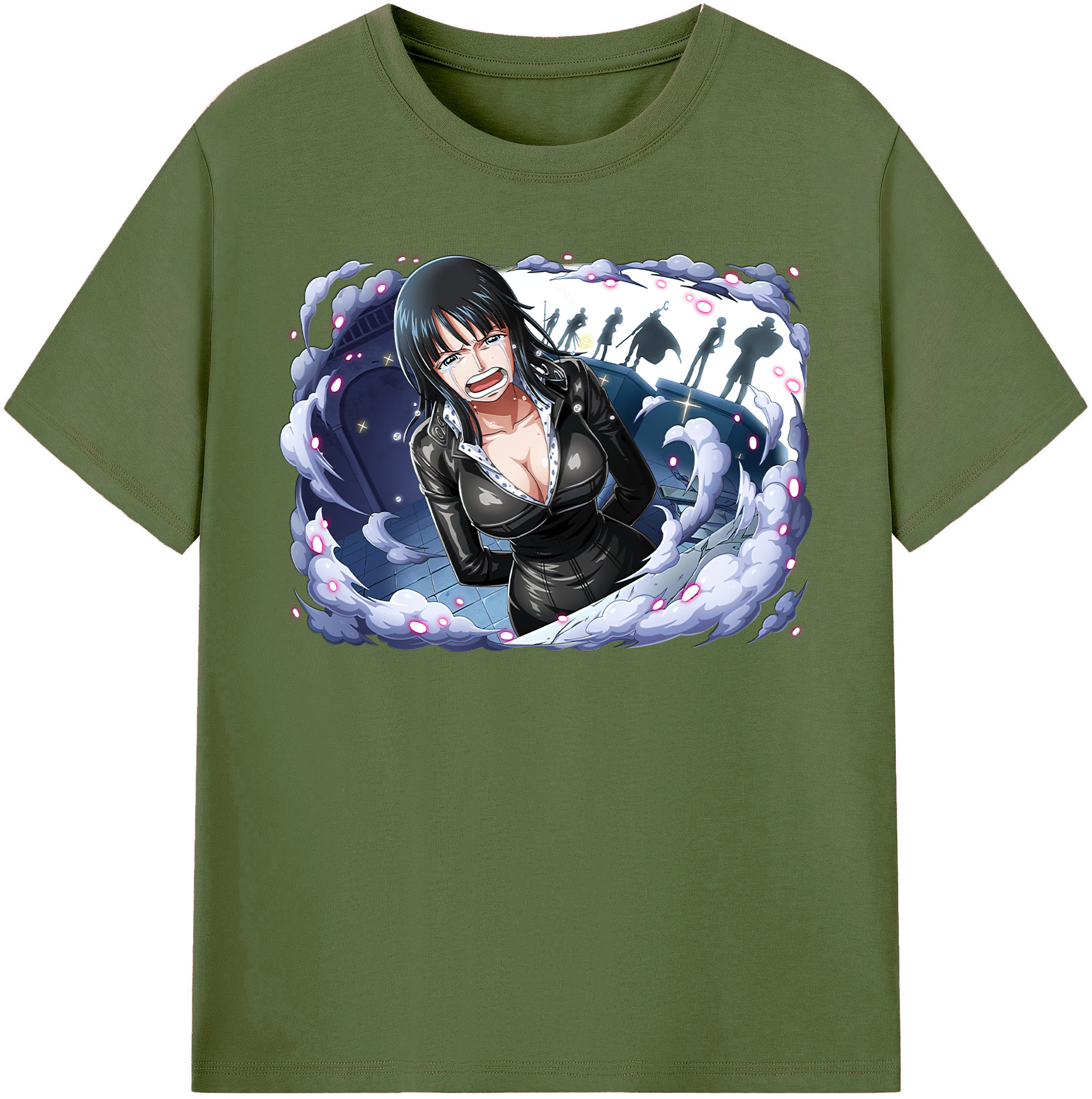 ワンピース ニコ・ロビン ONE PIECE Nico Robin 綿100％半袖Tシャツ（フロントプリント）